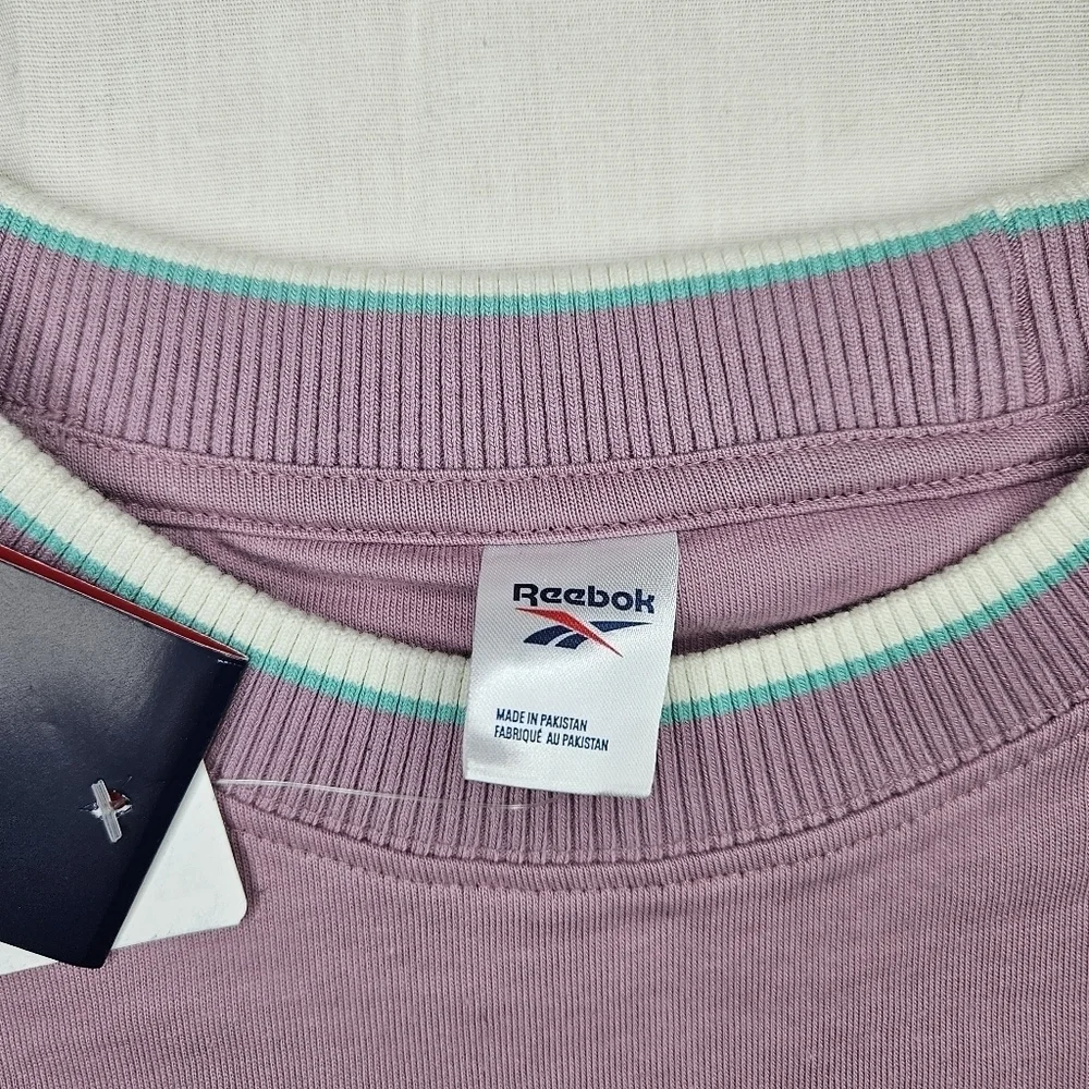 Reebok Pink Retro Logo Graphic Sweater Tee NWT 20" PTP - Picture 8 of 13